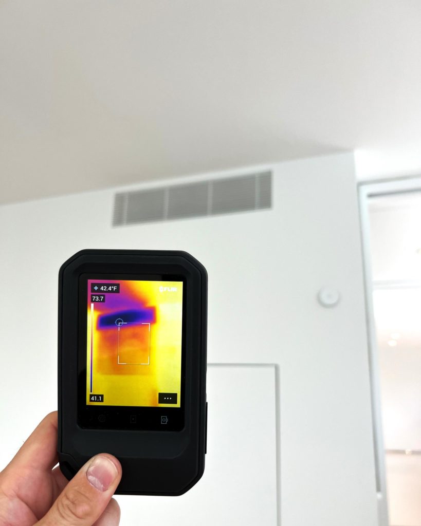 Jaga hydronic fan coil thermal image.