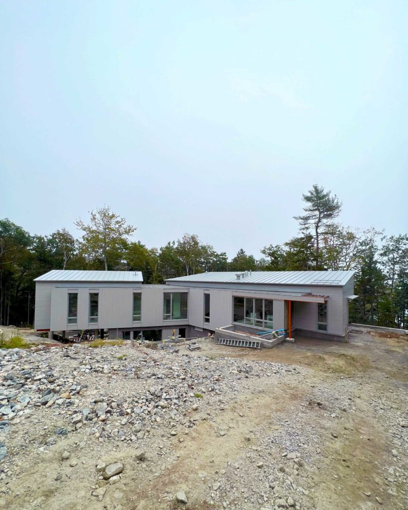 Exterior of Westport Island, Maine, geothermal project.