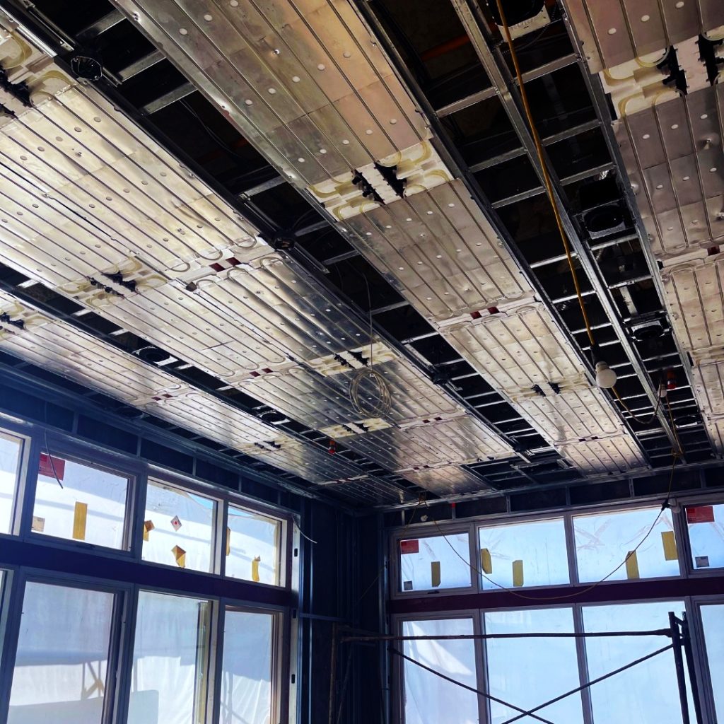 Warm Corp West Messana Ray Magic® NK Radiant Ceiling Panels installation in Napa Valley, California.