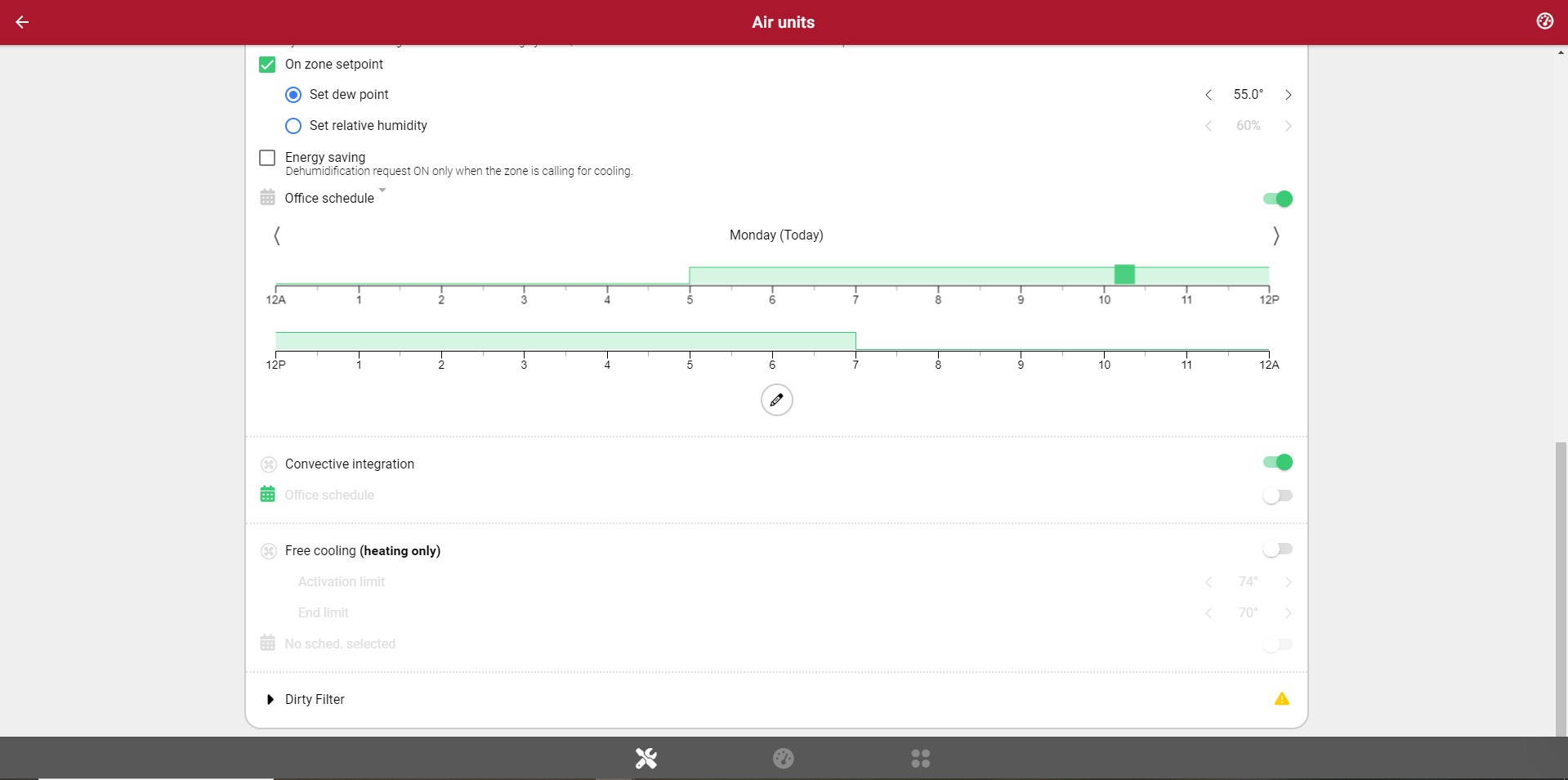 Messana App ATU Settings Page