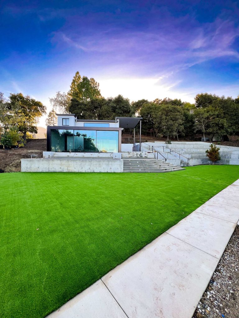 Pool house at Los Altos Hills Hydronic Heating and Cooling Project