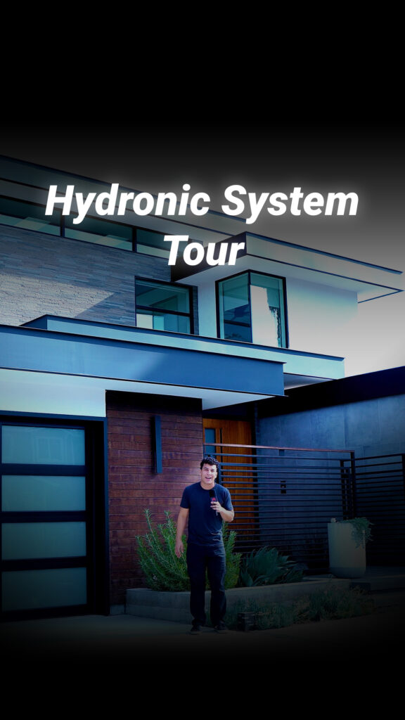 Hydronic System Tour thumbnail showing a project with radiant floors, a radiant ceiling, and hydronic fan coils.