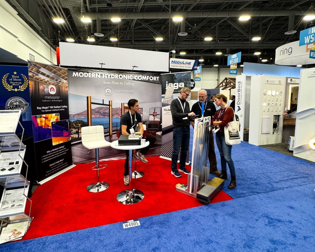 Educating IBS attendees on modern hydronic solutions.