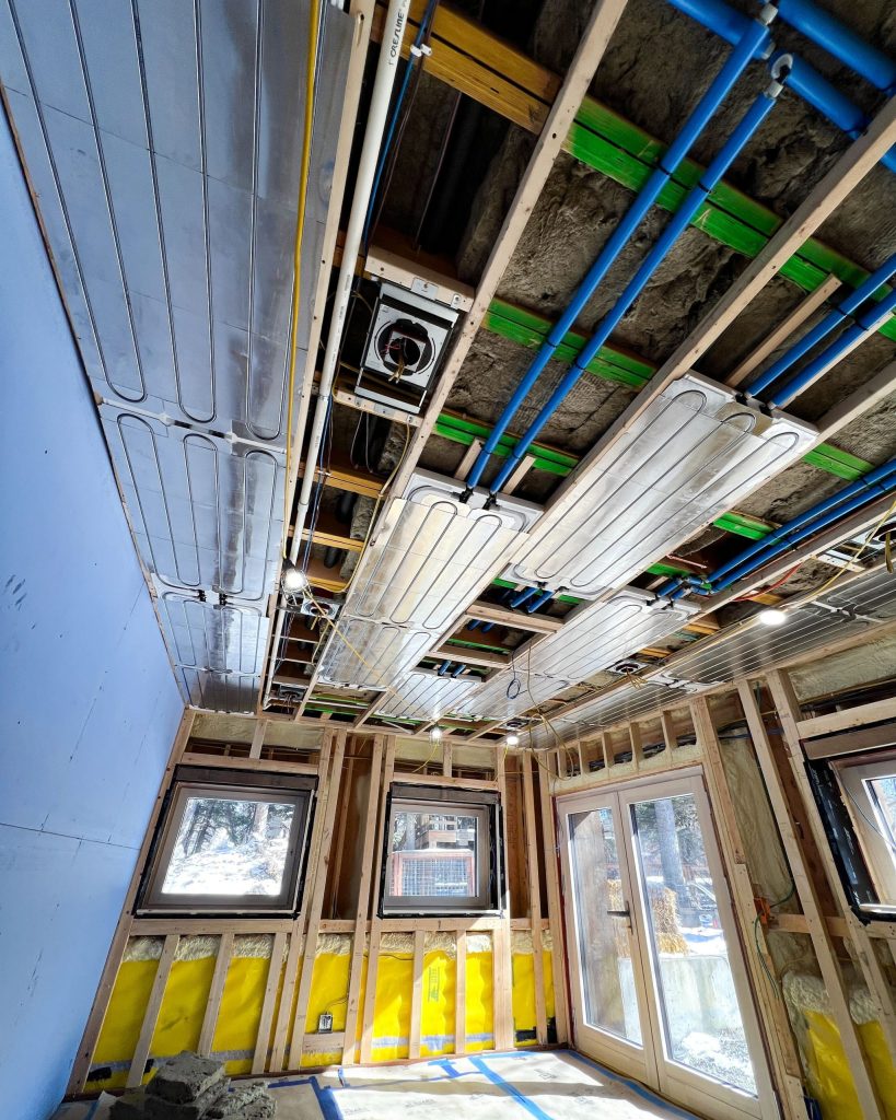 High-performance home under construction in Bozeman, Montana.