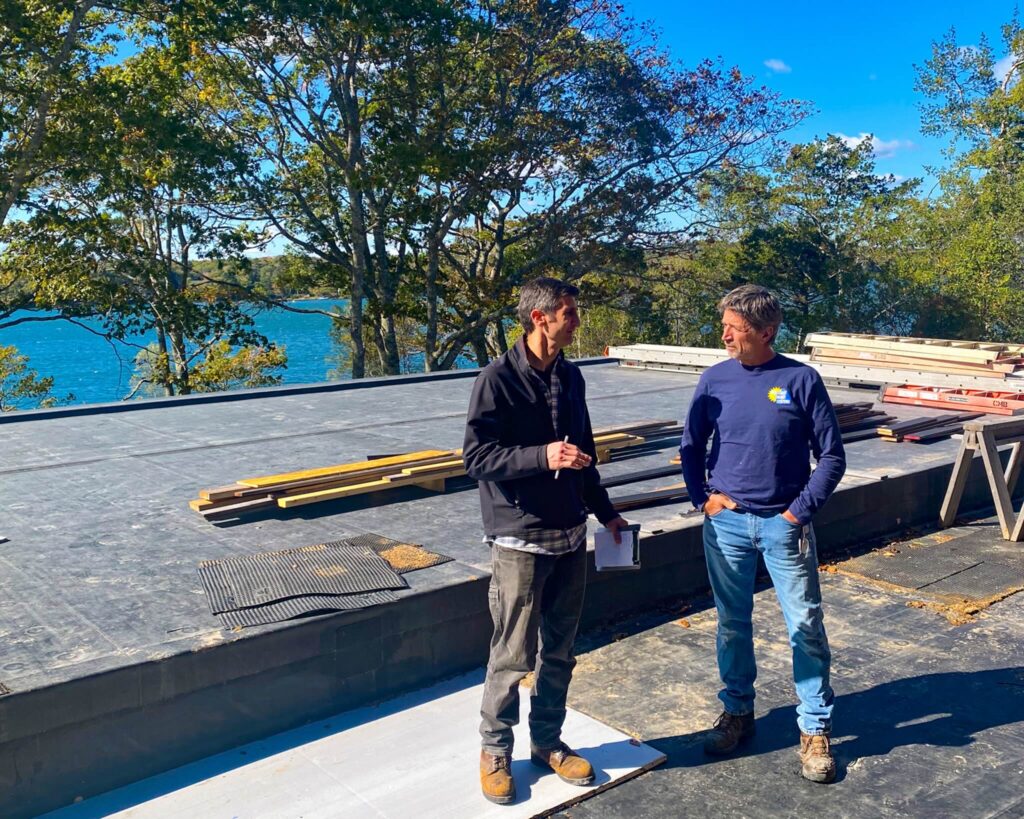 Ripcord Engineering and Mid-Coast Energy Systems discussing a hybrid hydronic system project.