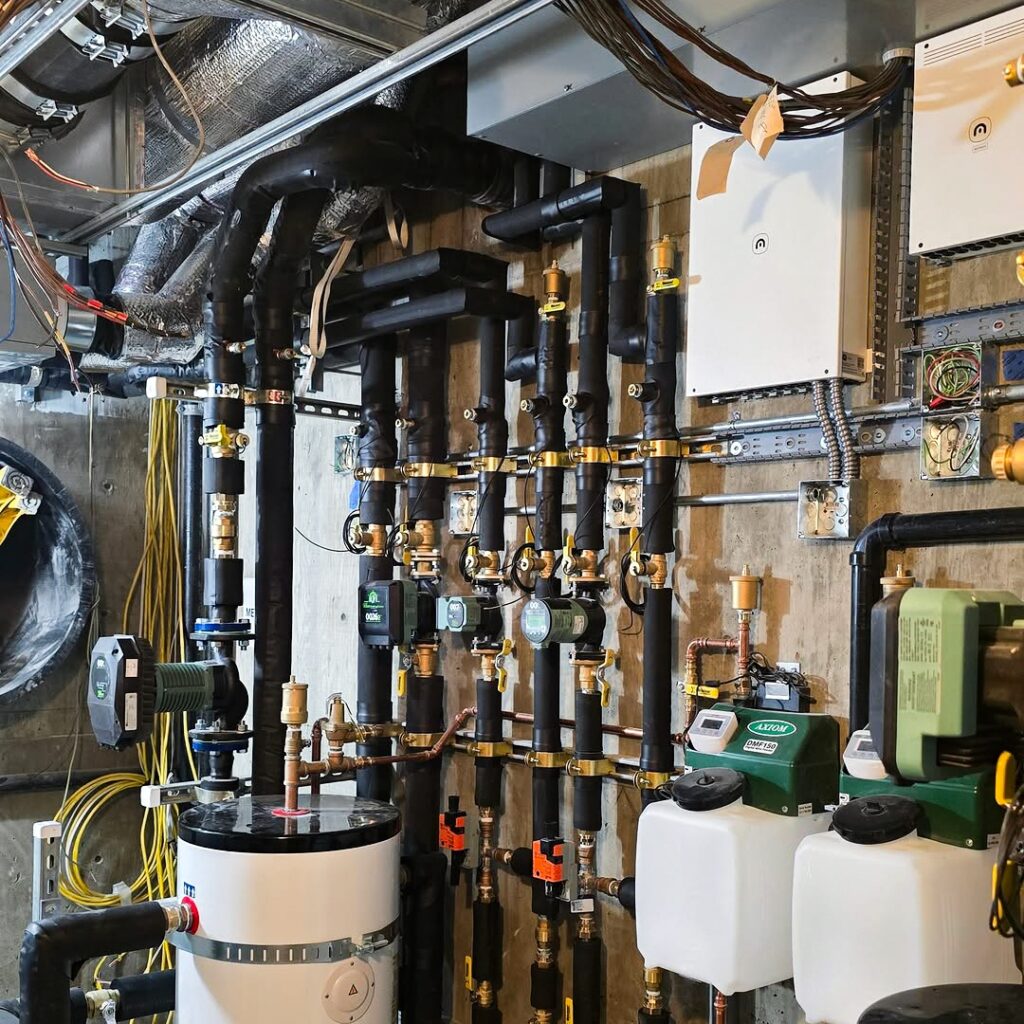 Messana Controls managing radiant heating and cooling via a Messana radiant floor system.