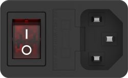 IEC C14 Inlet Switch Controls power socket (IEC C14 Inlet Switch)